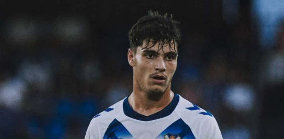 Aarón Martín, con el Tenerife.