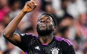 Alphonso Davies, con el Bayern.