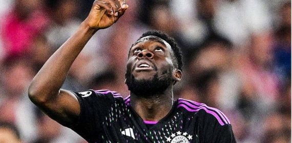 Alphonso Davies, con el Bayern.