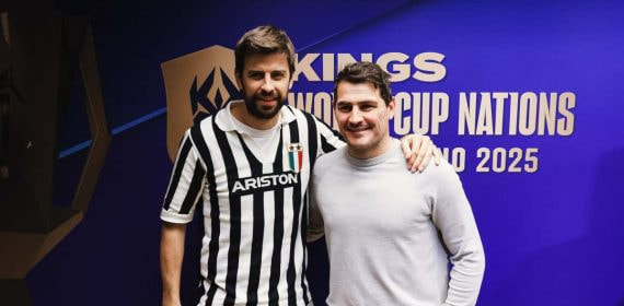 Piqué y Casillas en la Kings World Cup de Turín.