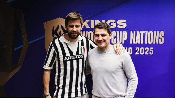 Piqué y Casillas en la Kings World Cup de Turín.