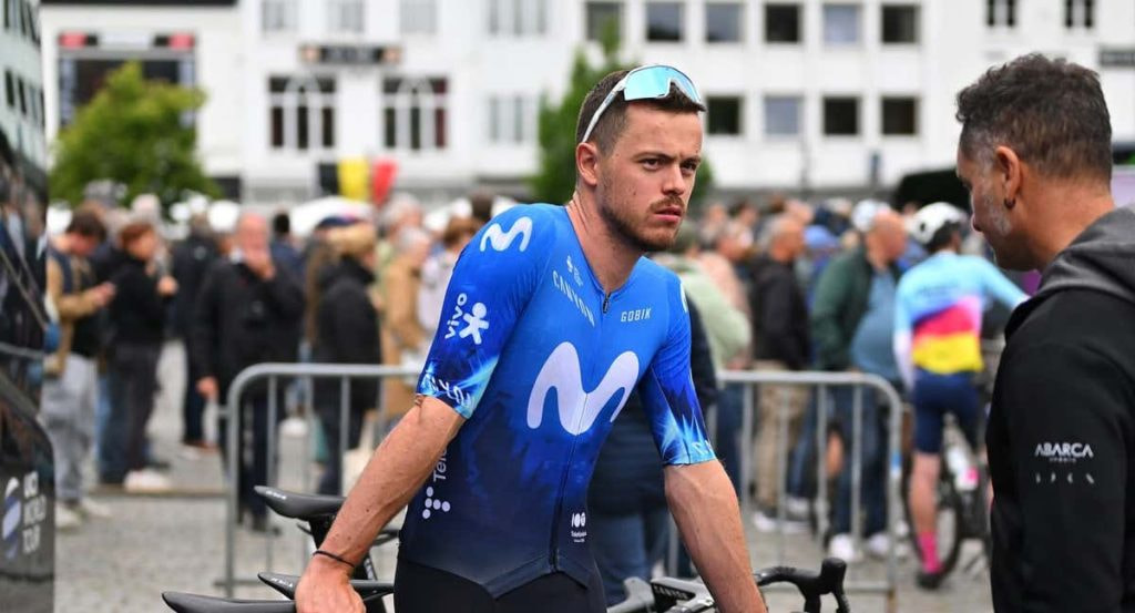 Rémi Cavagna, en una salida de la Vuelta a Bélgica.