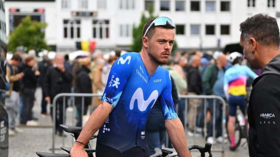 Rémi Cavagna, en una salida de la Vuelta a Bélgica.