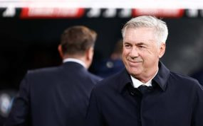 Carlo Ancelotti, en un partido con el Real Madrid esta temporada.