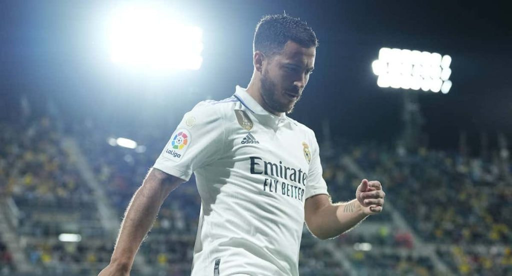 Eden Hazard jugando con el Real Madrid.