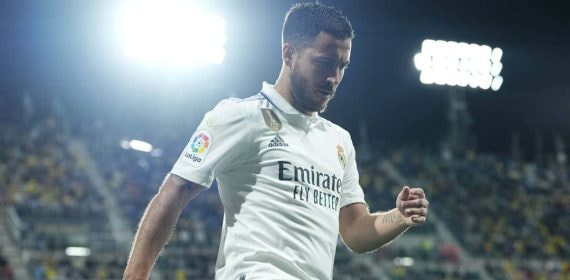Eden Hazard jugando con el Real Madrid.