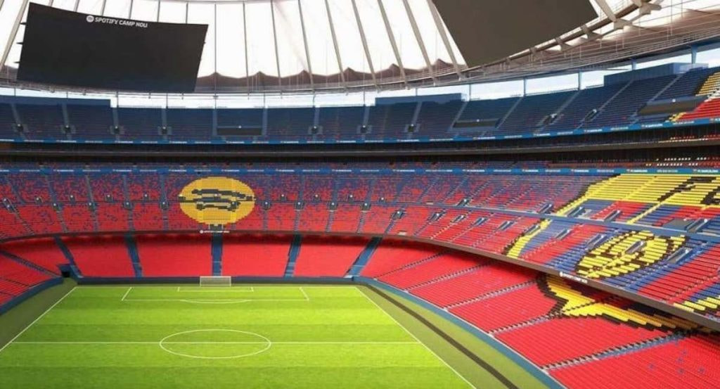 Una simulación de cómo quedaría el Camp Nou acabado.