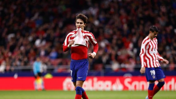 Joao Félix, durante un partido con el Atlético de Madrid