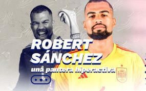 Robert Sánchez, en la Escuela de Fútbol de Santa Ana.