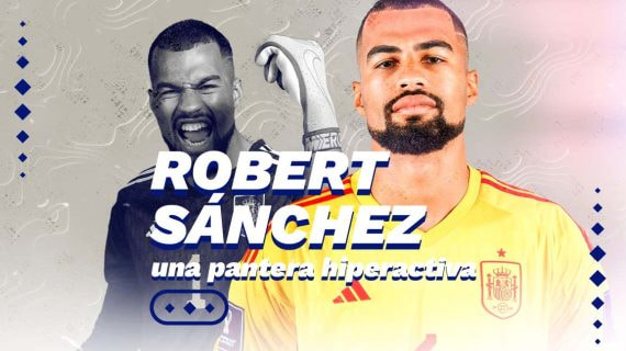 Robert Sánchez, en la Escuela de Fútbol de Santa Ana.