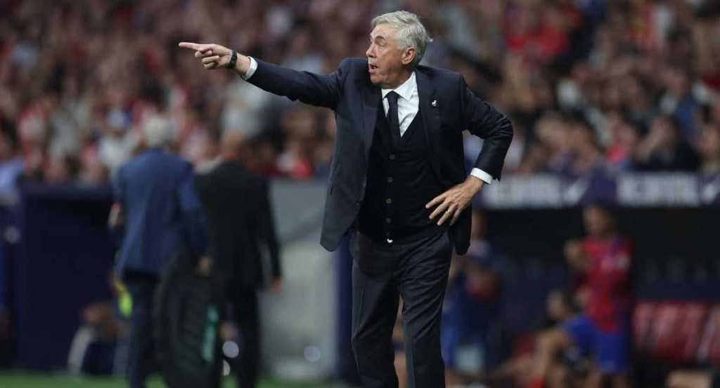 Ancelotti, en el Metropolitano.