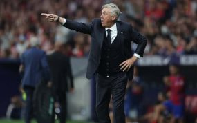 Ancelotti, en el Metropolitano.
