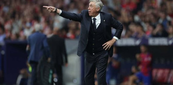 Ancelotti, en el Metropolitano.