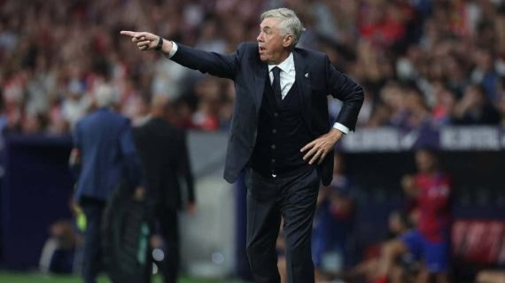 Ancelotti, en el Metropolitano.