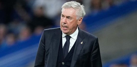 Carlo Ancelotti, en el Bernabéu.