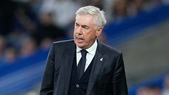 Carlo Ancelotti, en el Bernabéu.
