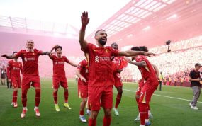 Celebración del Liverpool.