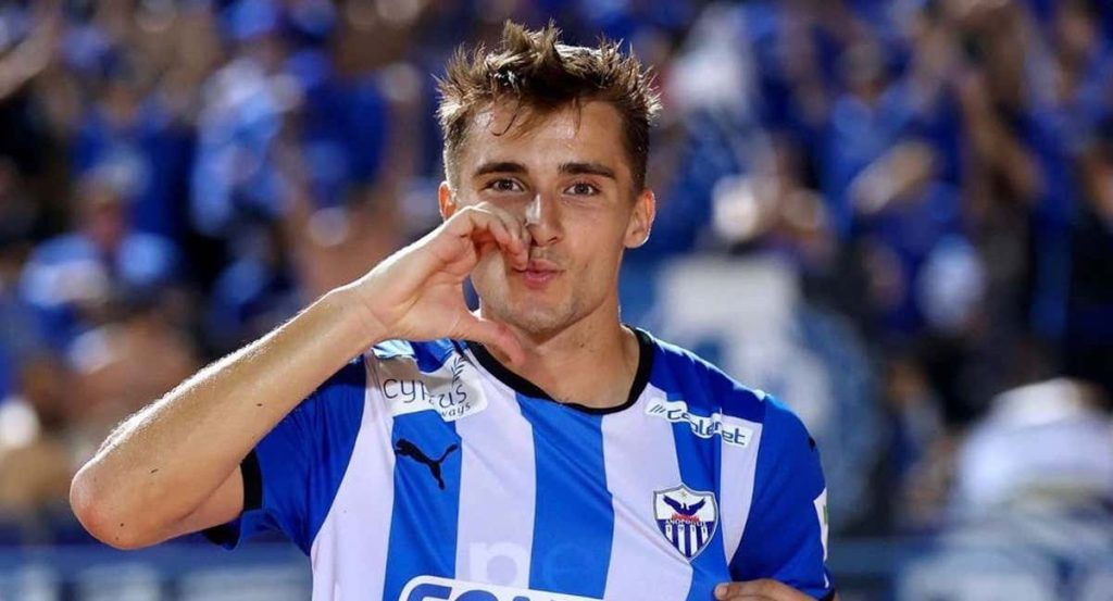 Salva Ferrer celebrando un gol esta temporada.
