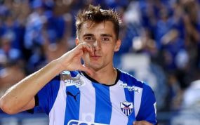 Salva Ferrer celebrando un gol esta temporada.