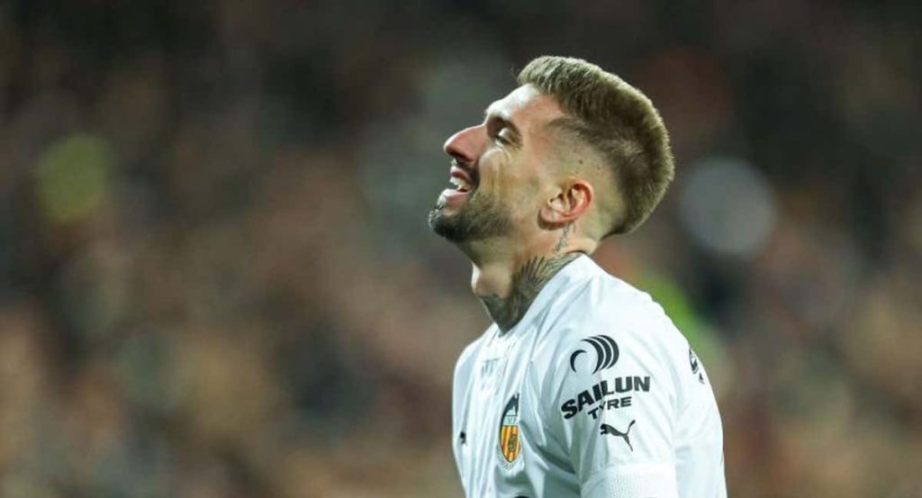 Samu Castillejo en Mestalla.