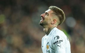 Samu Castillejo en Mestalla.