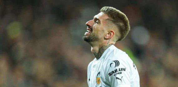 Samu Castillejo en Mestalla.