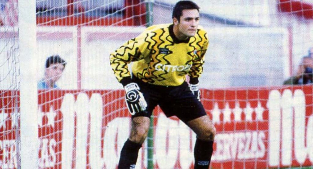 Santi Cañizares, en un partido con el Celta.