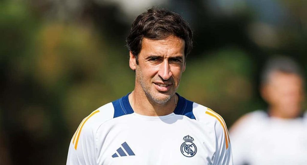Raúl, en un entrenamiento reciente con el Castilla.