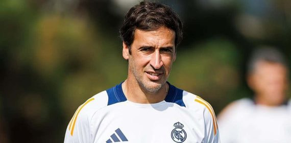 Raúl, en un entrenamiento reciente con el Castilla.