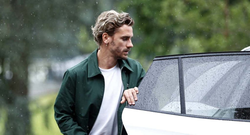 Antoine Griezmann, a su llegada a la concentración con Francia.