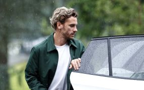 Antoine Griezmann, a su llegada a la concentración con Francia.
