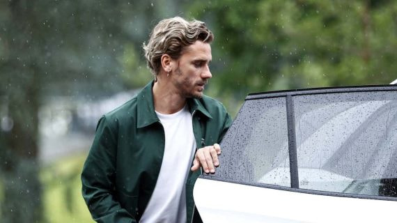 Antoine Griezmann, a su llegada a la concentración con Francia.