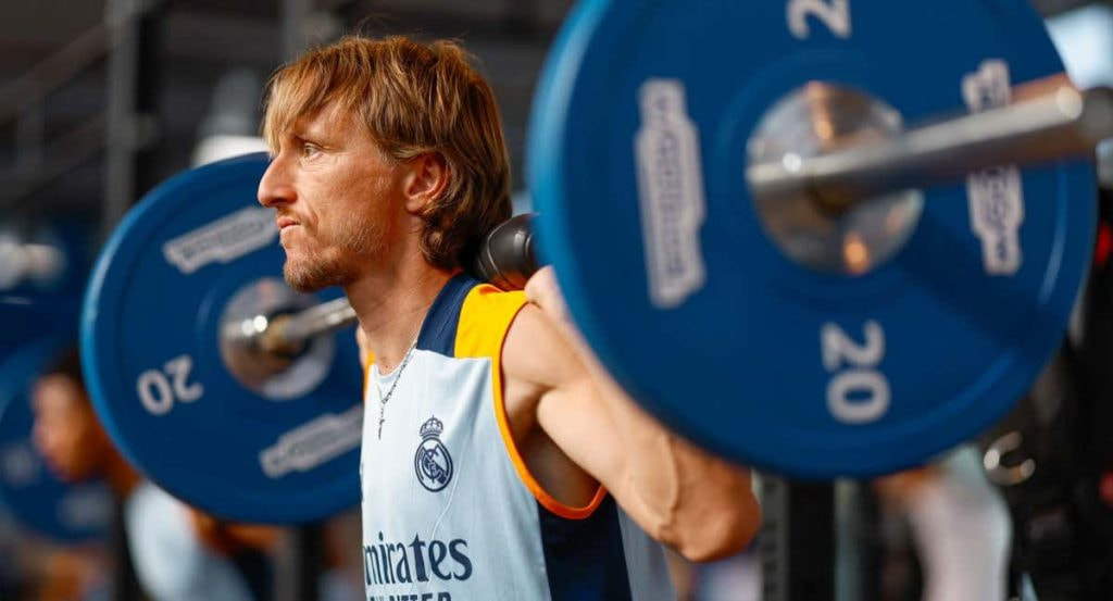 Modric, en el gimnasio.