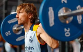 Modric, en el gimnasio.