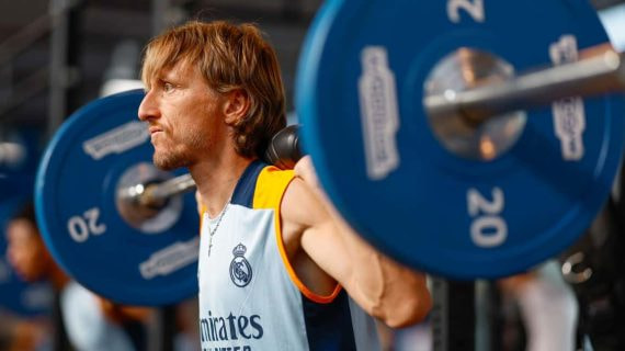 Modric, en el gimnasio.