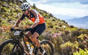 Luis Enrique, durante una de las etapas de la Cape Epic 2023.