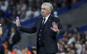 Ancelotti, en el banquillo durante el Real Madrid-Dortmund.