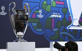 Imagen del trofeo de la Champions League, la competición que quiere sustituir la Superliga.