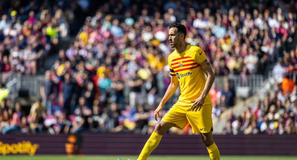 Sergio Busquets en el Camp Nou.