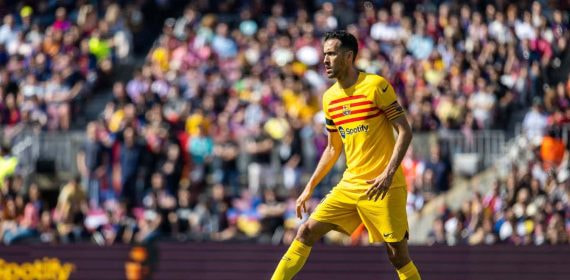 Sergio Busquets en el Camp Nou.
