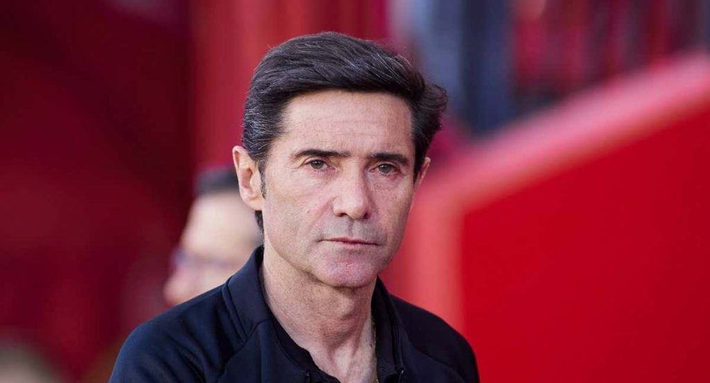 Marcelino, en un partido cuando dirigía al Athletic.