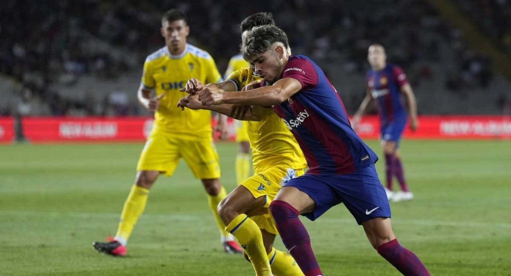 Abde, durante el partido ante el Cádiz.