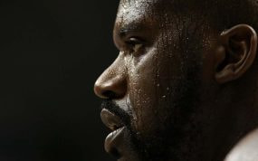 Shaquille O'Neal durante un partido contra los Indiana Pacers.
