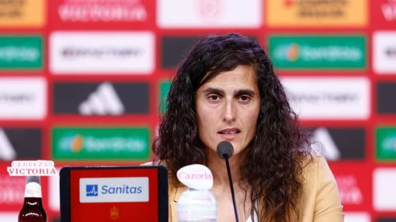 Montse Tomé, en su primera rueda de prensa.