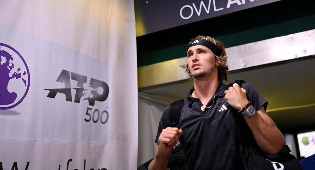 Alexander Zverev durante su participación en el ATP 500 de Halle.
