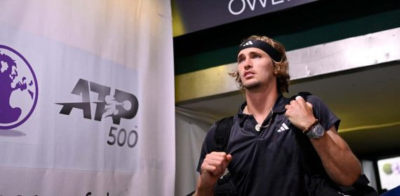 Alexander Zverev durante su participación en el ATP 500 de Halle.