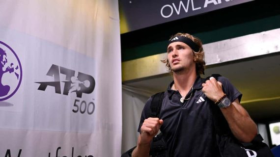 Alexander Zverev durante su participación en el ATP 500 de Halle.