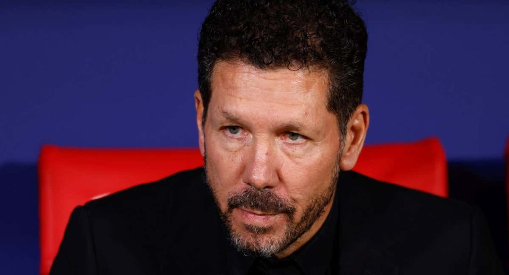 Simeone, en el partido contra el Valladolid.