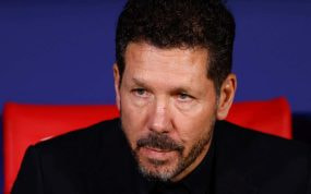 Simeone, en el partido contra el Valladolid.