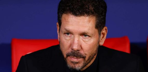 Simeone, en el partido contra el Valladolid.